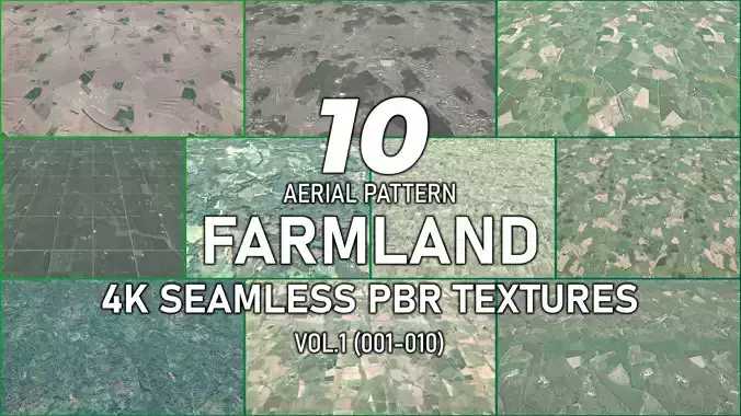 10 Seamless PBR Farmland - Pack 001-010 Vol 1 