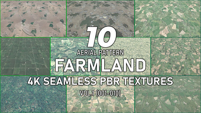 10 Seamless PBR Farmland - Pack 001-010 Vol 1  Texture