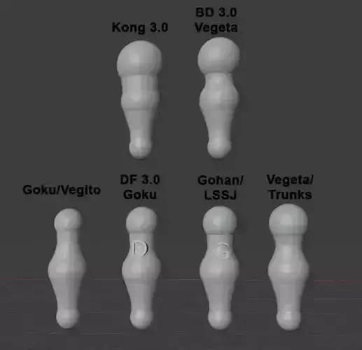 Dragon Ball Neck Joints for 2 Point O Bodies 3D print model