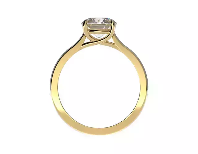 Crossover Solitaire Engagement Ring