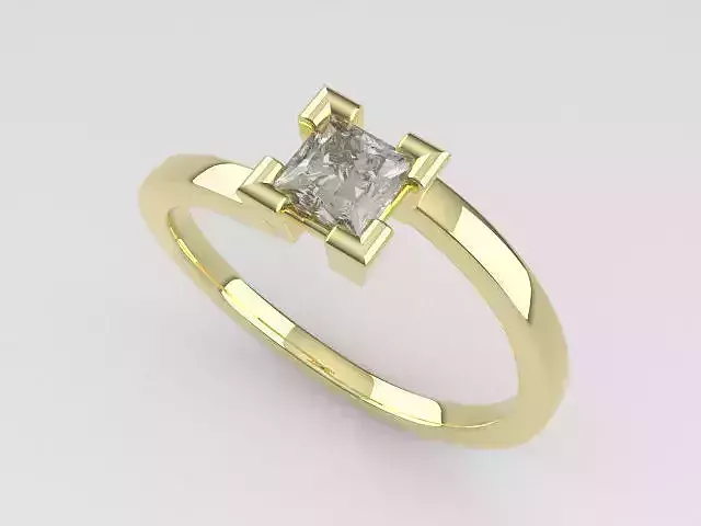 CROSS HOOP SOLITAIRE RING
