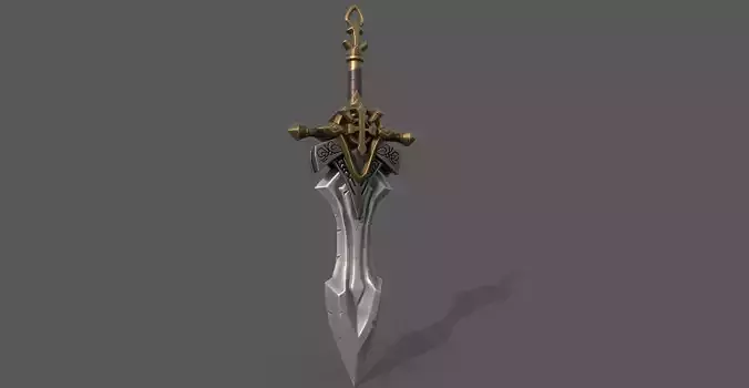 Stylised Sword - Game Ready - Low Poly - PBR 3D Model Low-poly 3D model