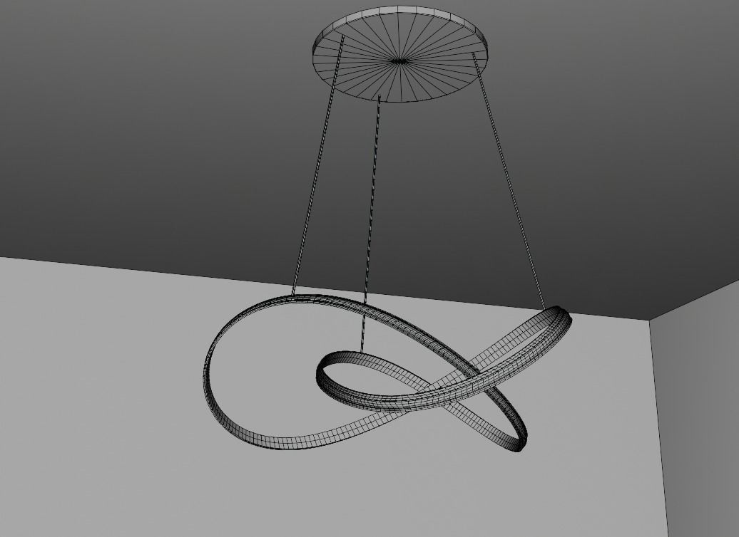 Chandelier art interior design 3D model_2