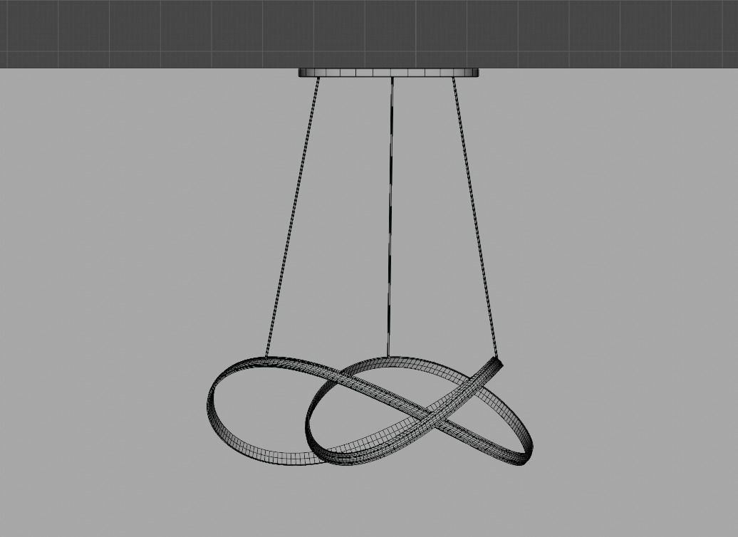 Chandelier art interior design 3D model_4