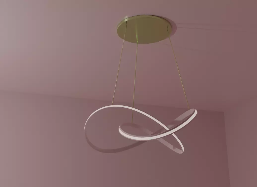 Chandelier art interior design 3D model_0