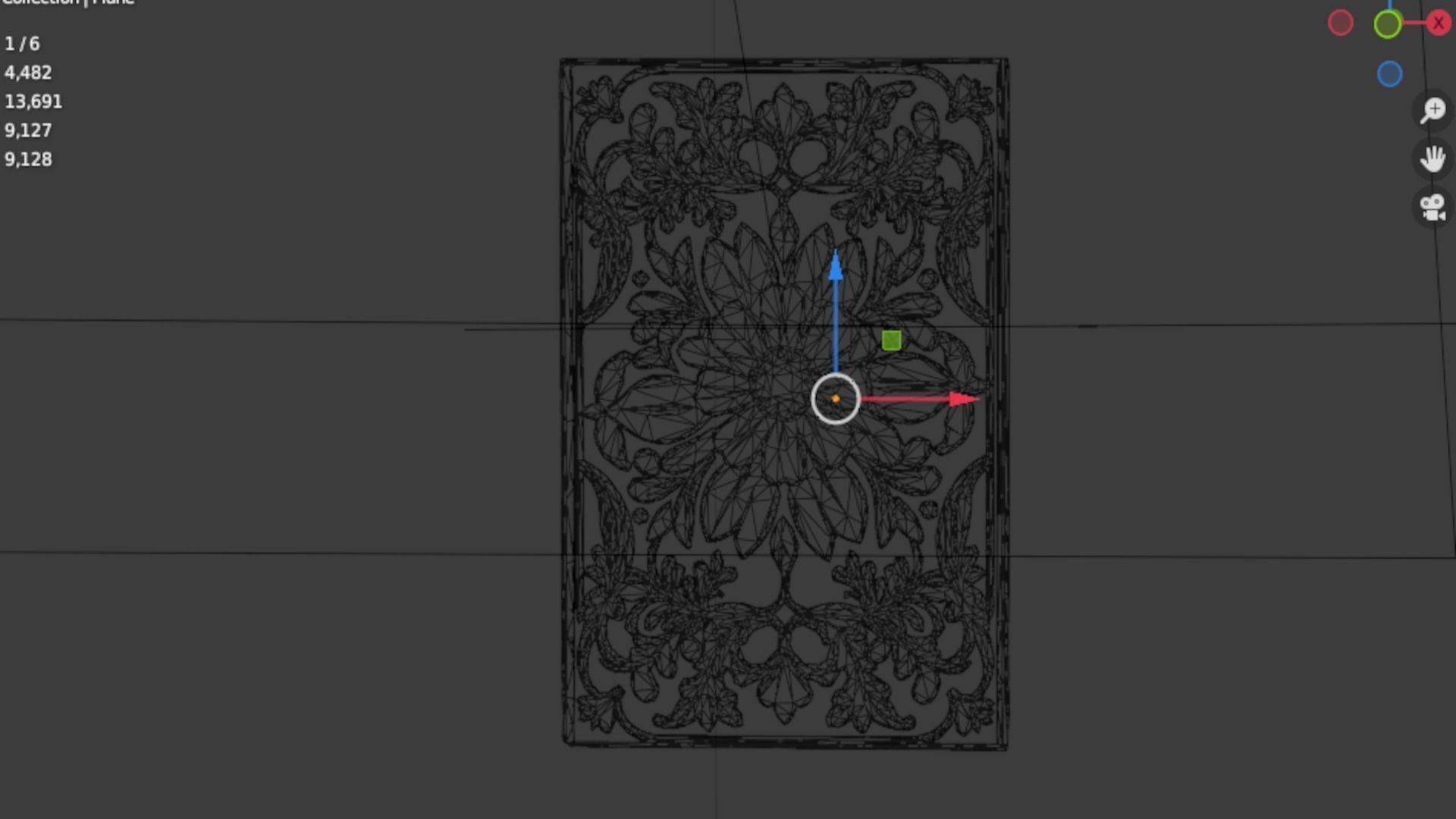 classical door decor 14 3D model_6