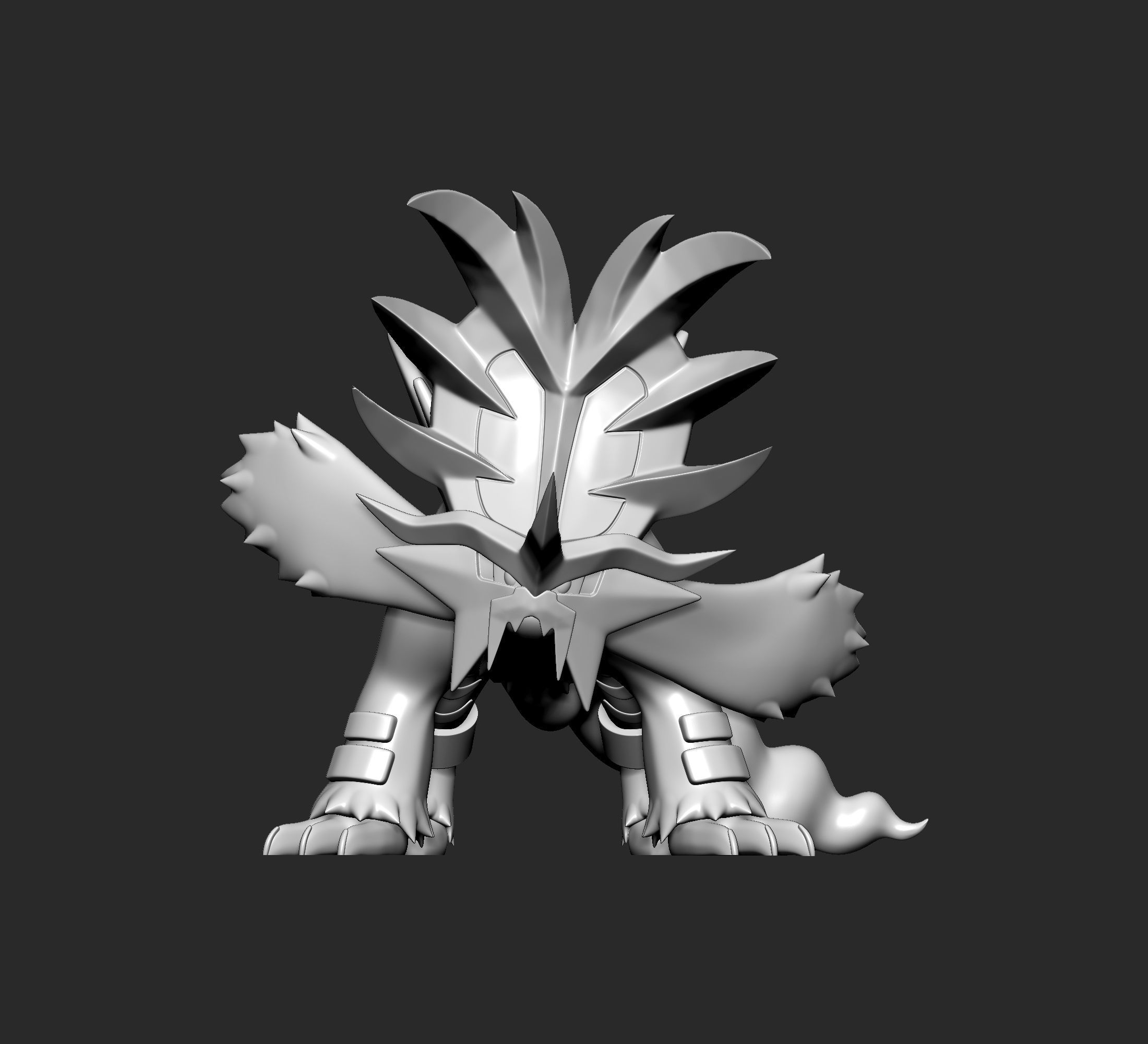 Pokemon - Gouging Fire with 2 poses 3D print model_2