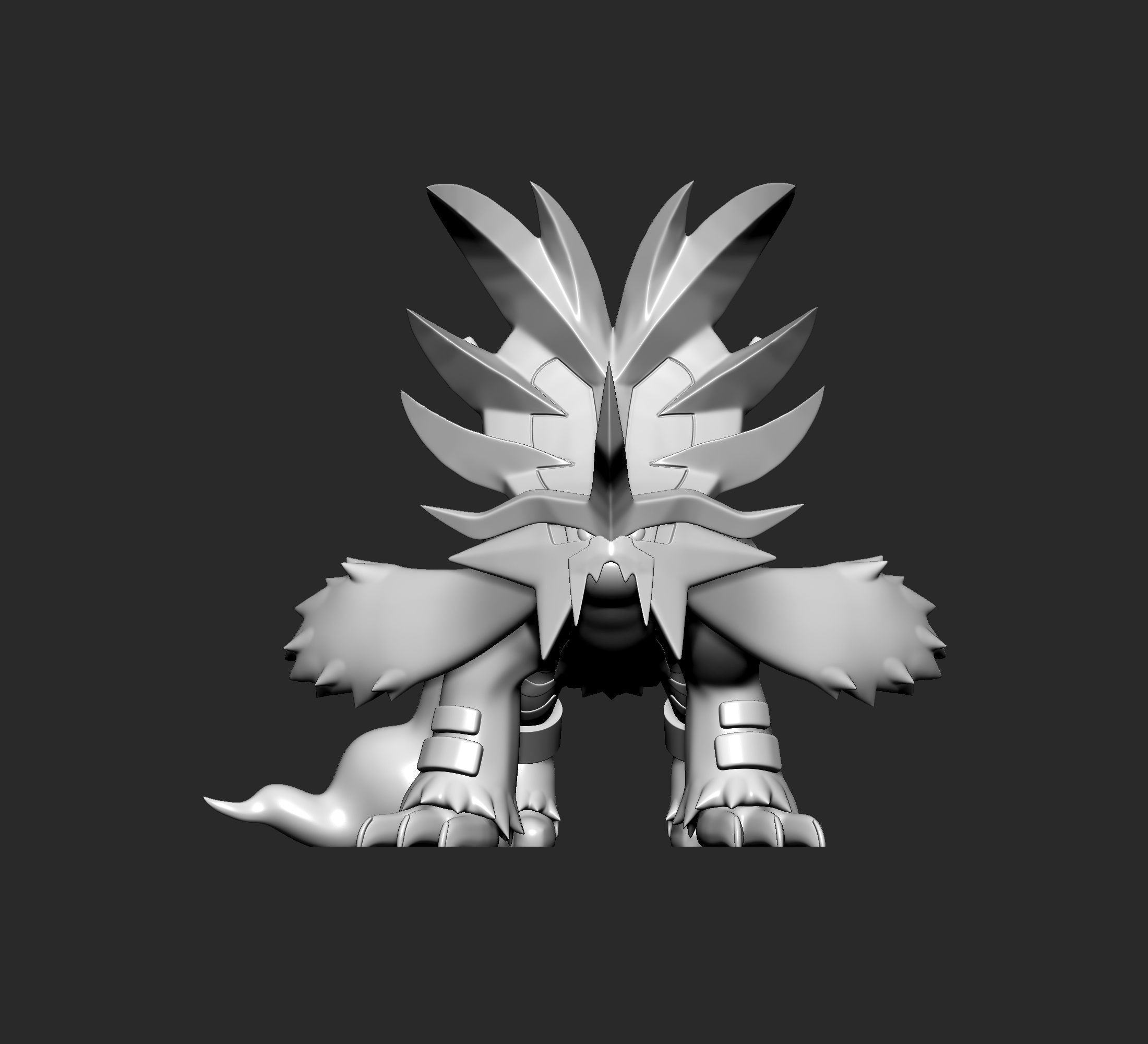 Pokemon - Gouging Fire with 2 poses 3D print model_10