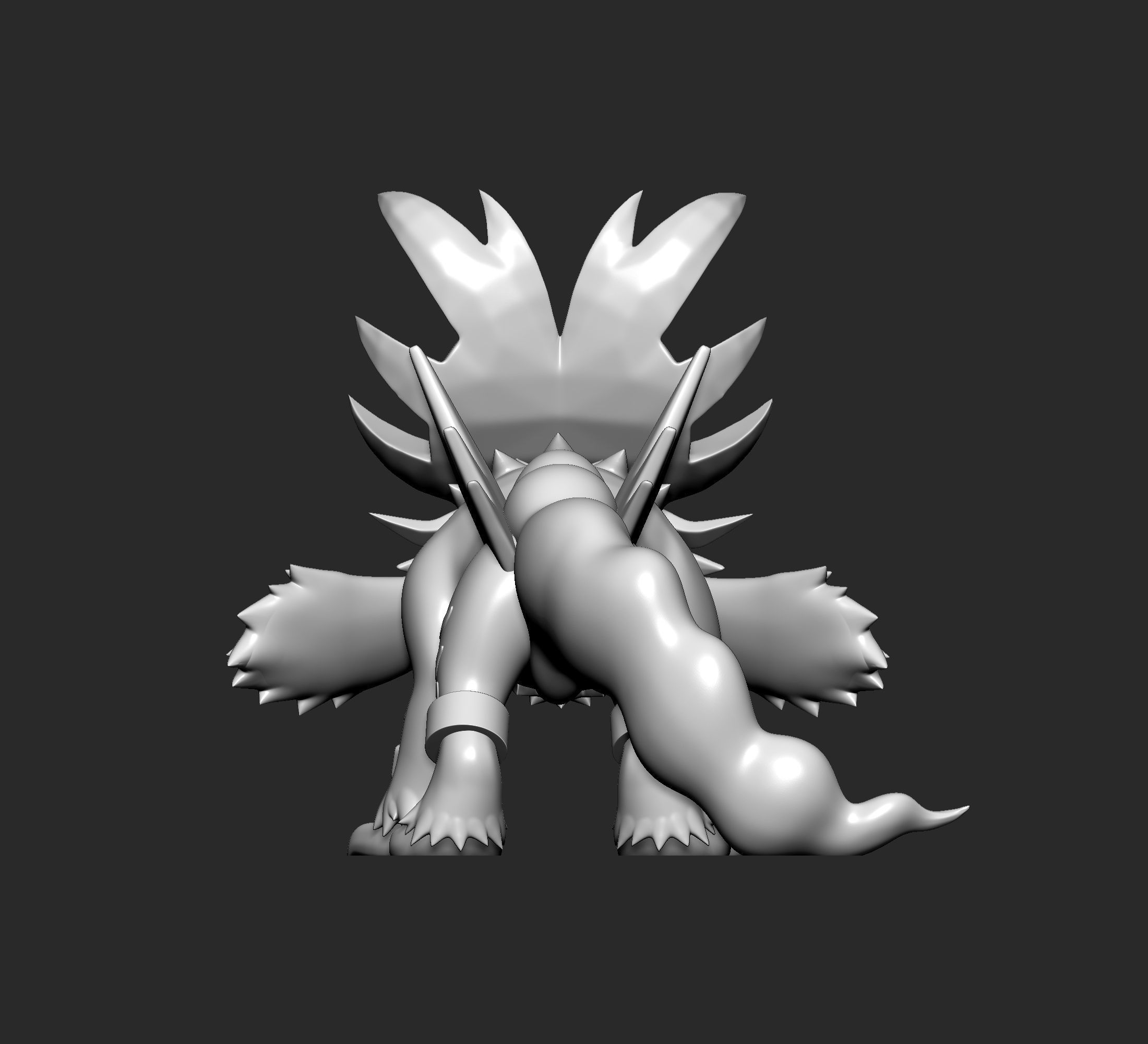 Pokemon - Gouging Fire with 2 poses 3D print model_14