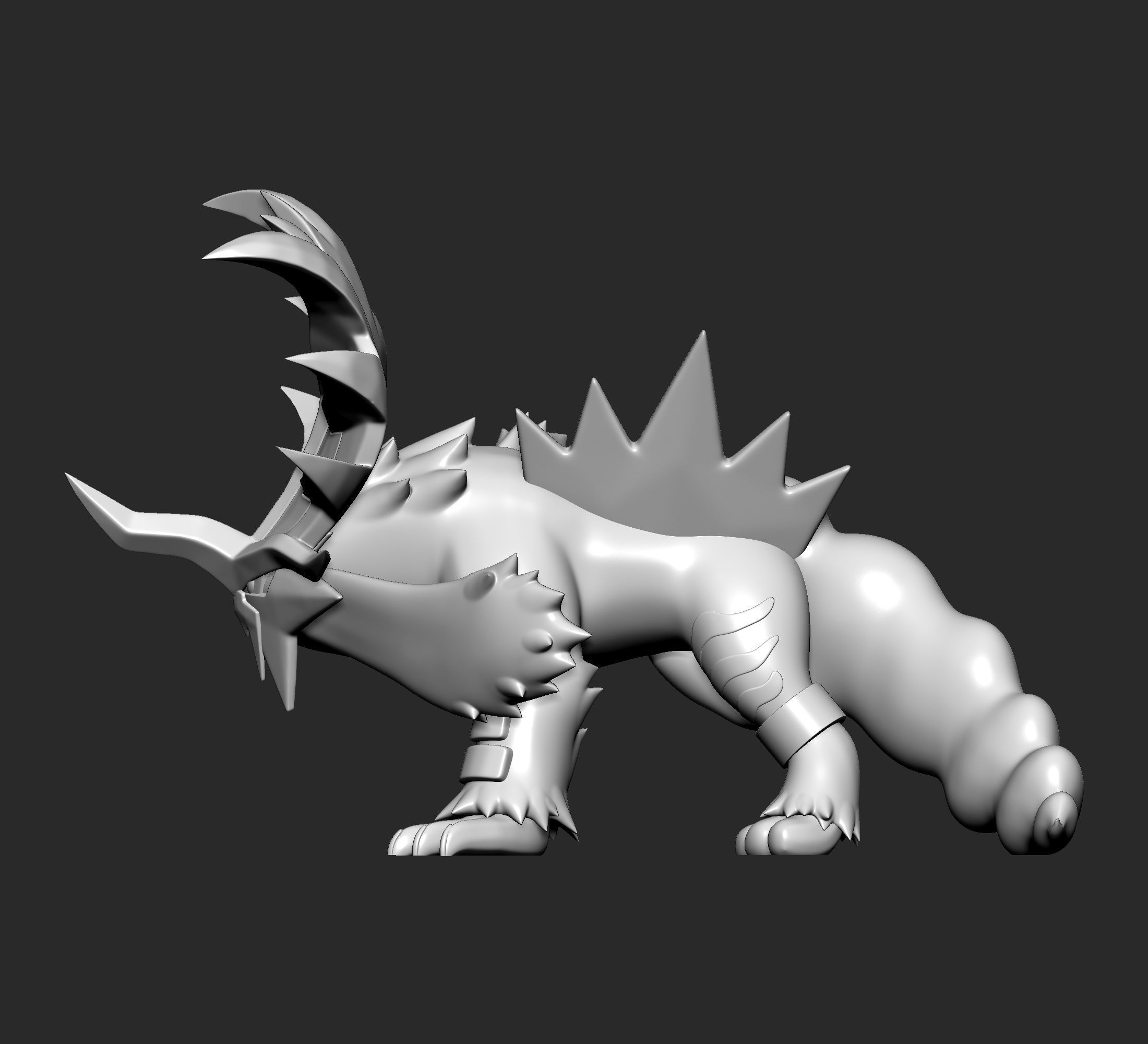 Pokemon - Gouging Fire with 2 poses 3D print model_3