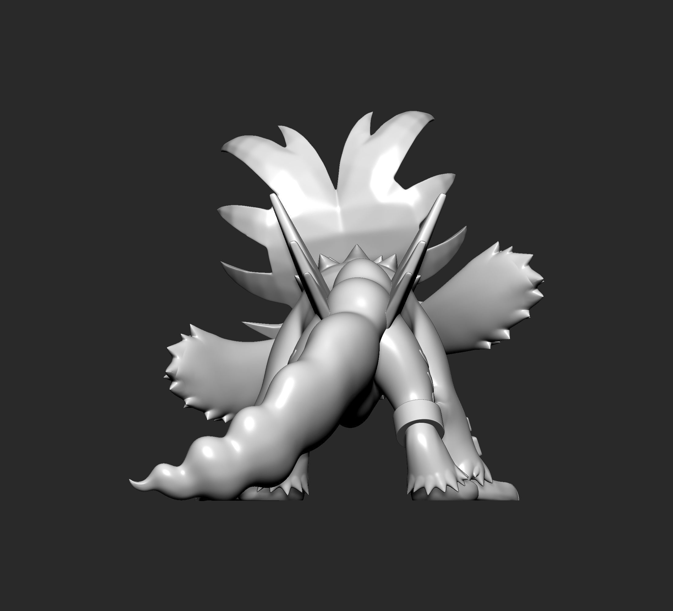 Pokemon - Gouging Fire with 2 poses 3D print model_6