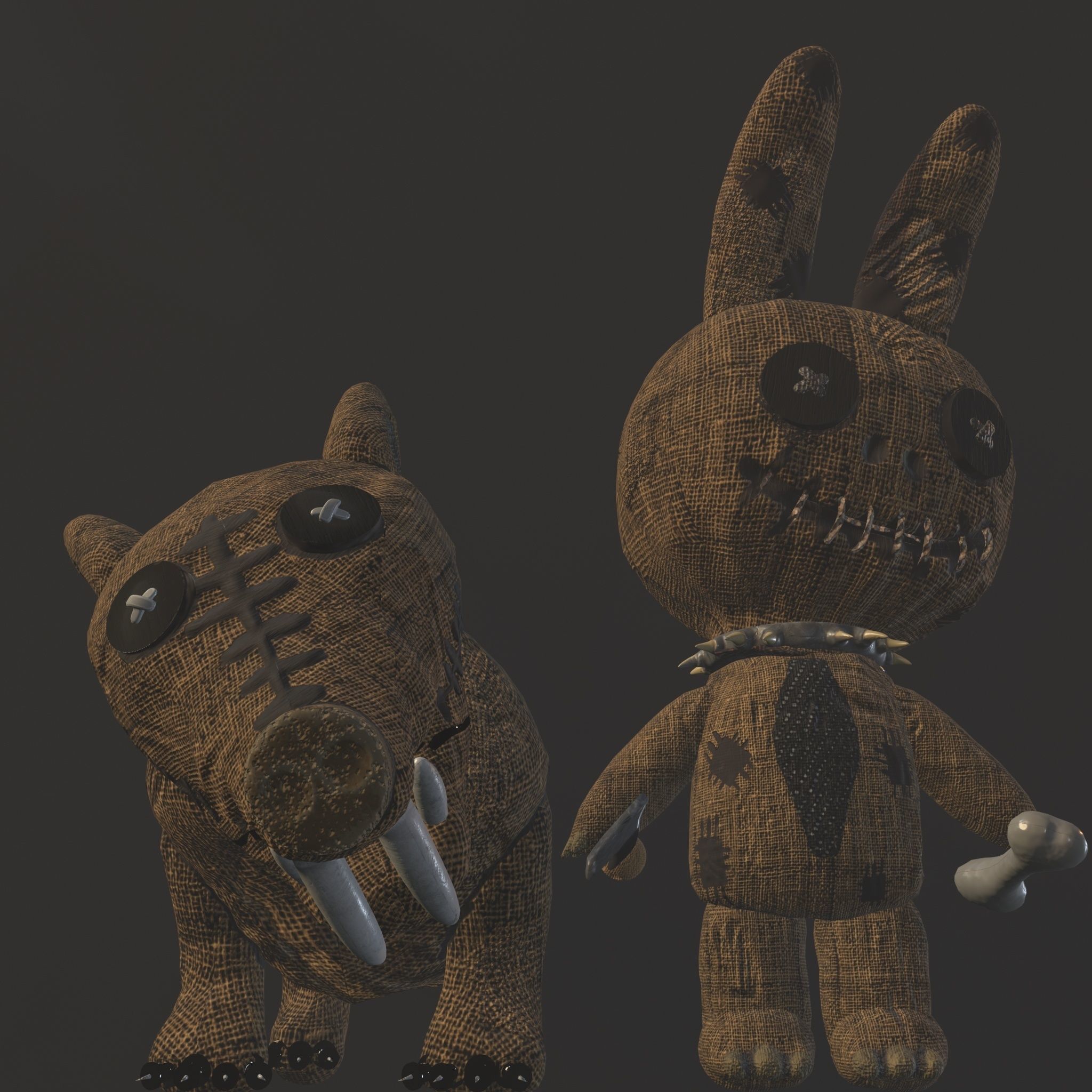 Tim Burton puppets  3D model_1