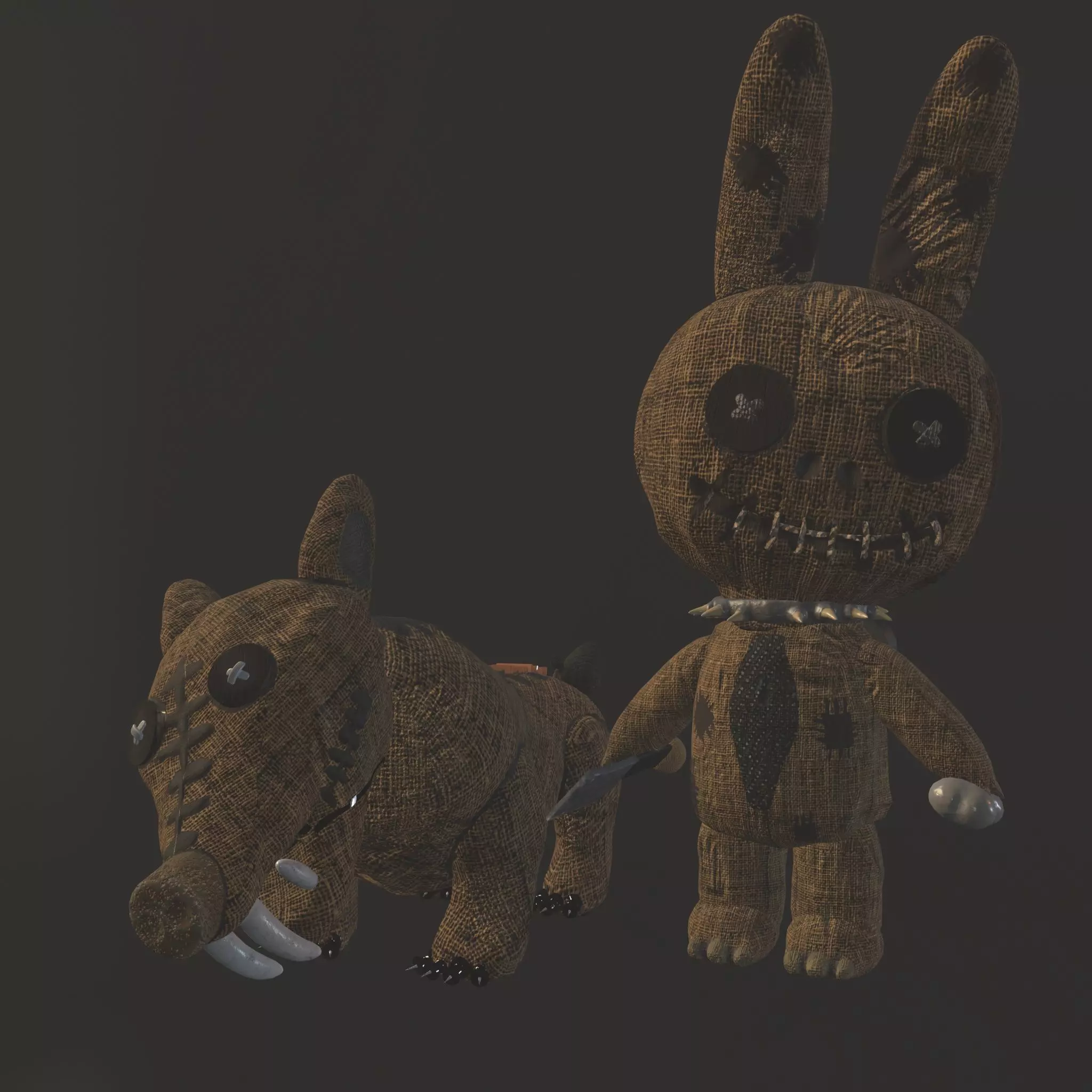 Tim Burton puppets  3D model_0