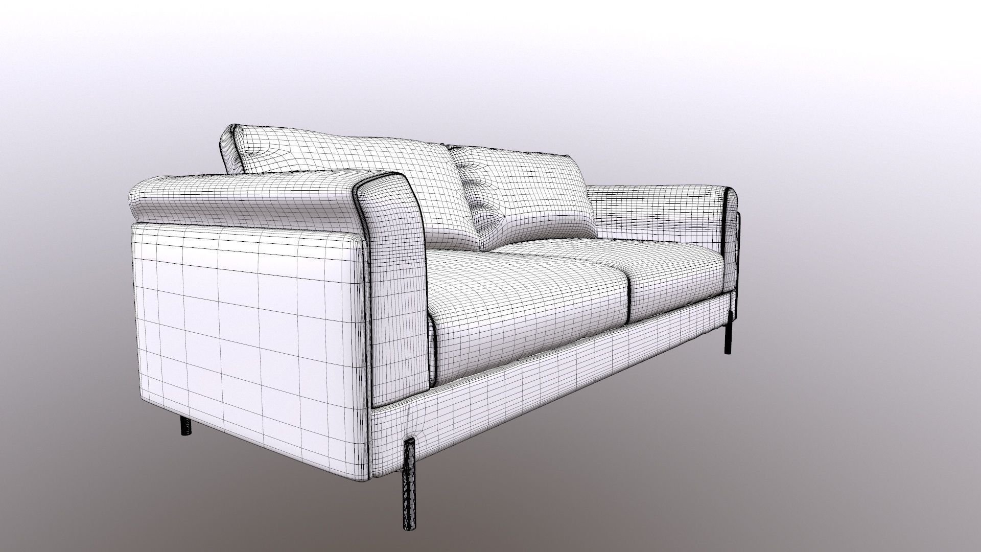 Limari Home Rodolphe abric Upholstered Sofa 3D model_10