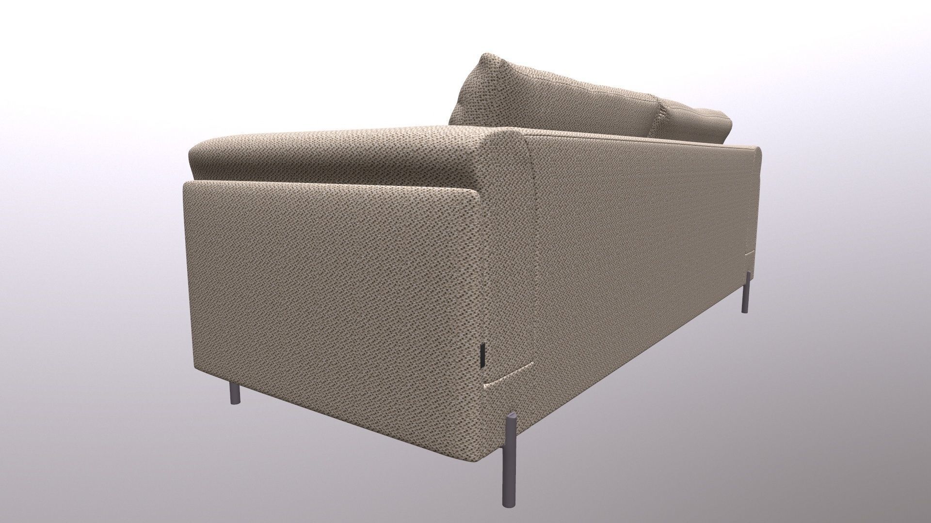Limari Home Rodolphe abric Upholstered Sofa 3D model_4