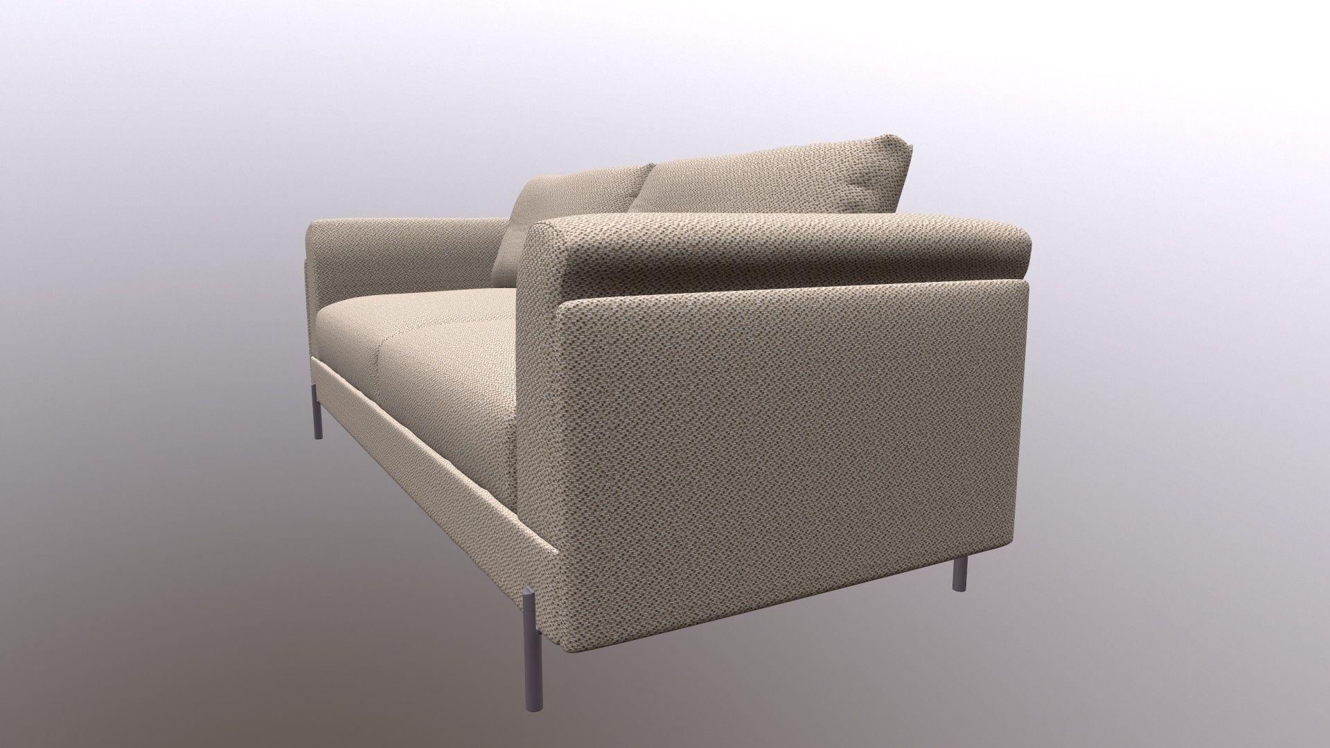 Limari Home Rodolphe abric Upholstered Sofa 3D model_3