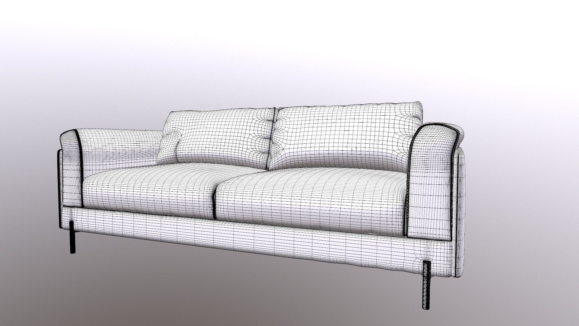 Limari Home Rodolphe abric Upholstered Sofa 3D model_14
