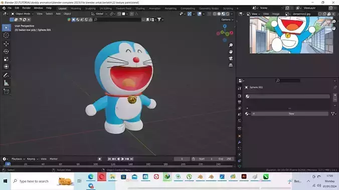 doraemon blender no rigged