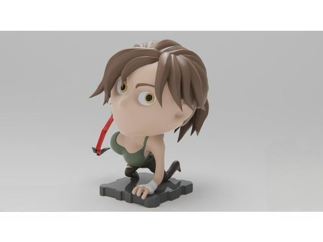 Tomb Raider Lara Croft 3D Printed Sculpture 3D model 3D printable ...