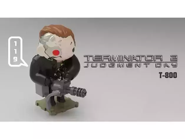 Terminator 3D Printed Sculpture 3D print model