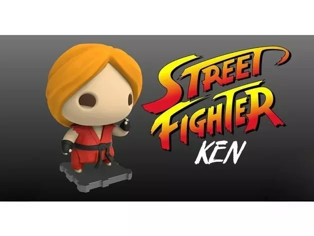 Street Fighter Ken 3D Printed Artwork 3D print model