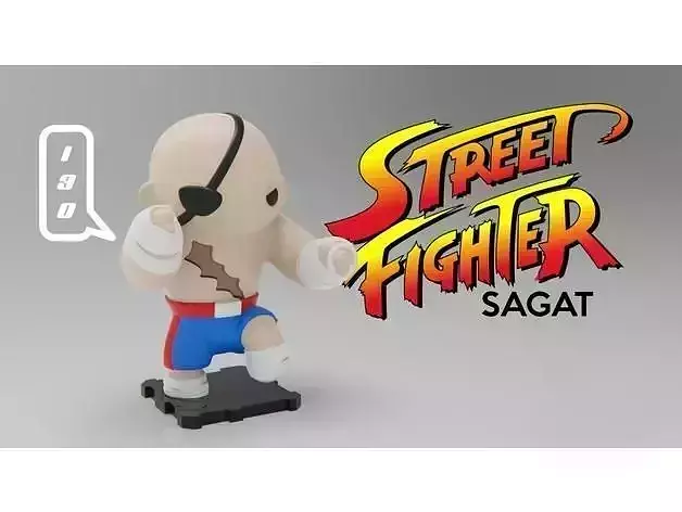 Sagat 3D Printed Sculpture