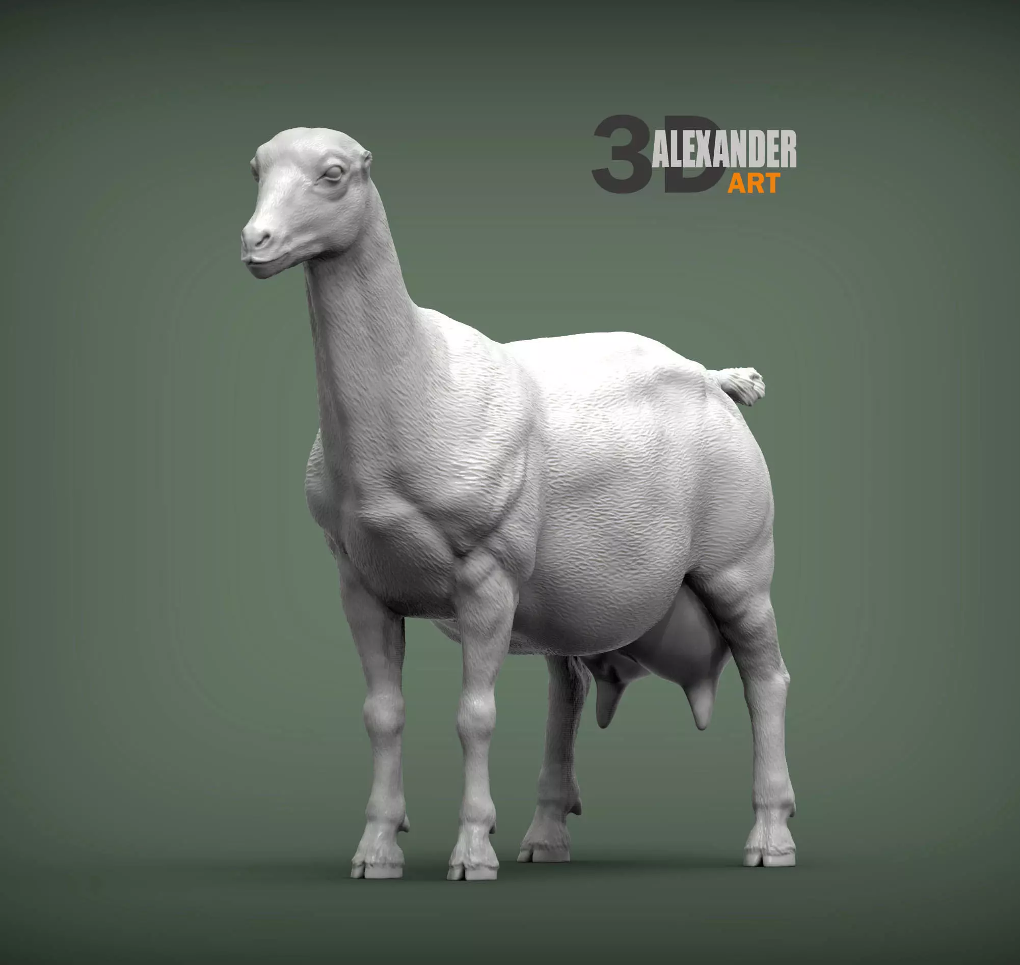 lamancha female 3D print model