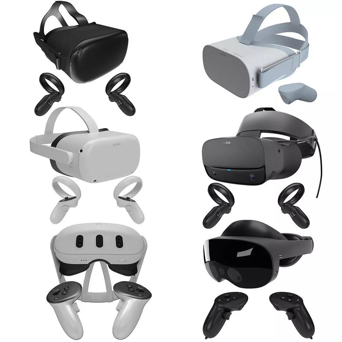 Meta All VR Headsets 2024 3D Model Collection_0