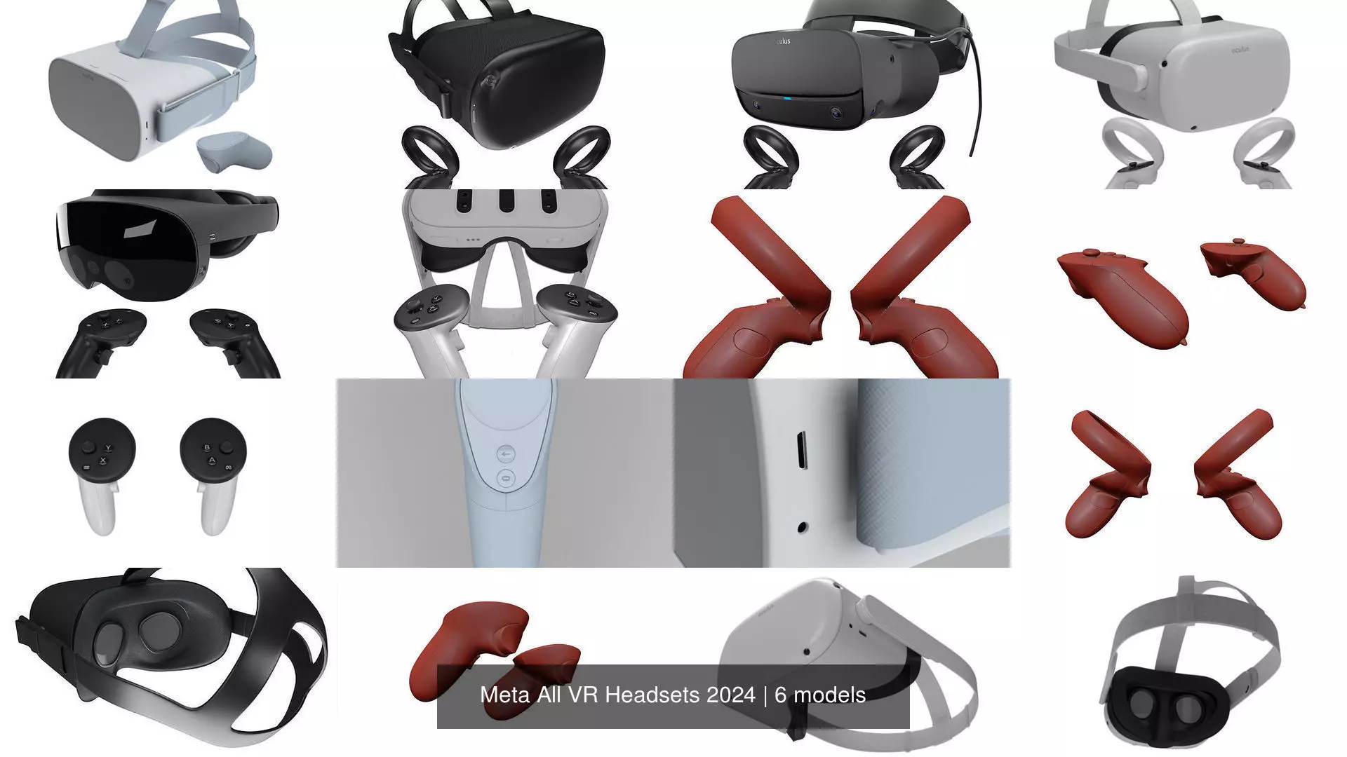Meta All VR Headsets 2024 3D Model Collection_1