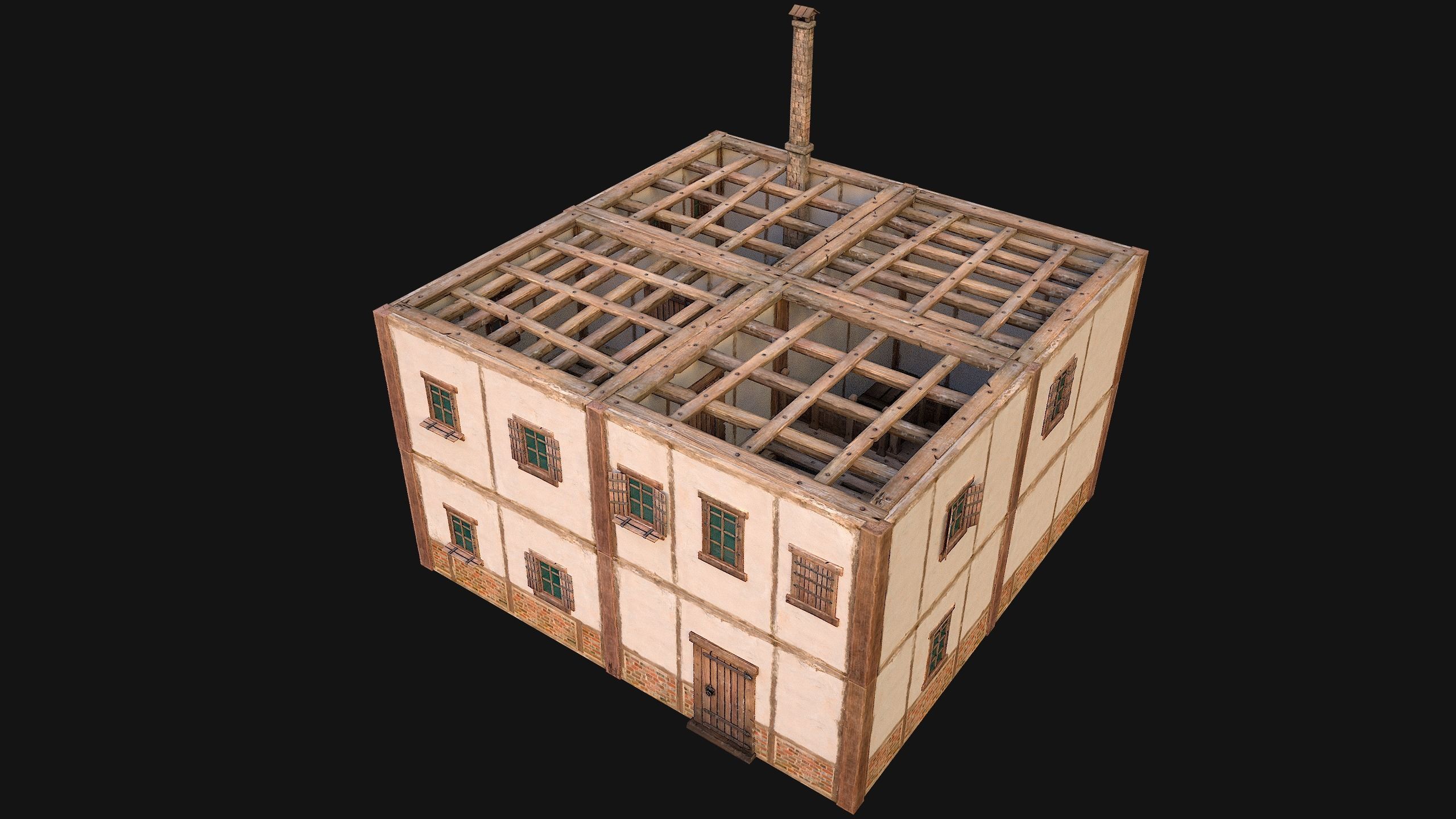 Medieval City Pack  10 Buildings  Low-poly 3D model_59