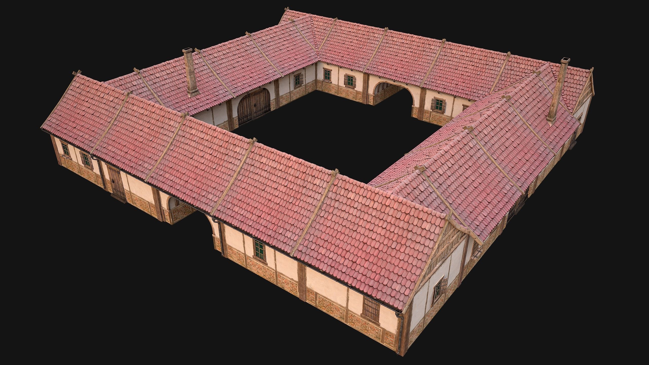 Medieval City Pack  10 Buildings  Low-poly 3D model_45