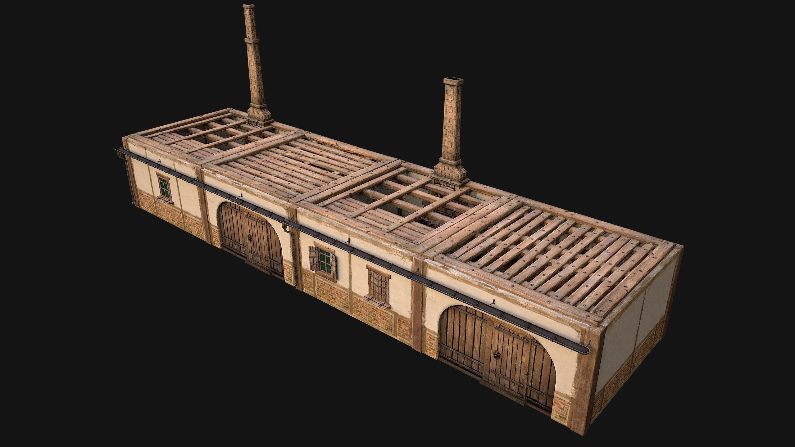 Medieval City Pack  10 Buildings  Low-poly 3D model_47