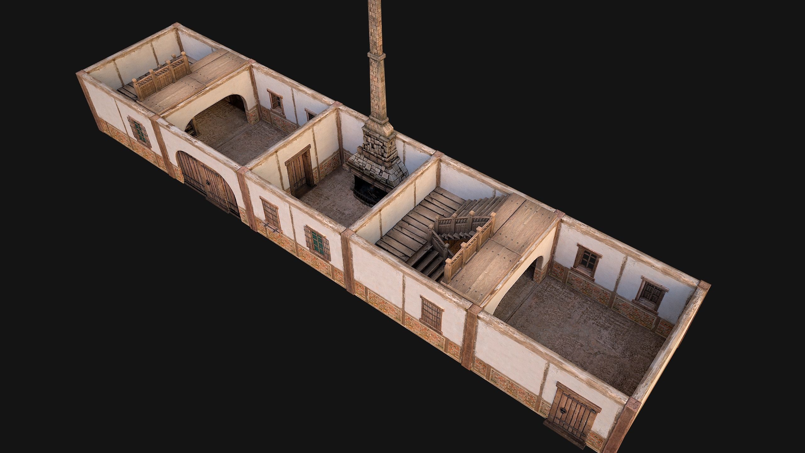 Medieval City Pack  10 Buildings  Low-poly 3D model_73