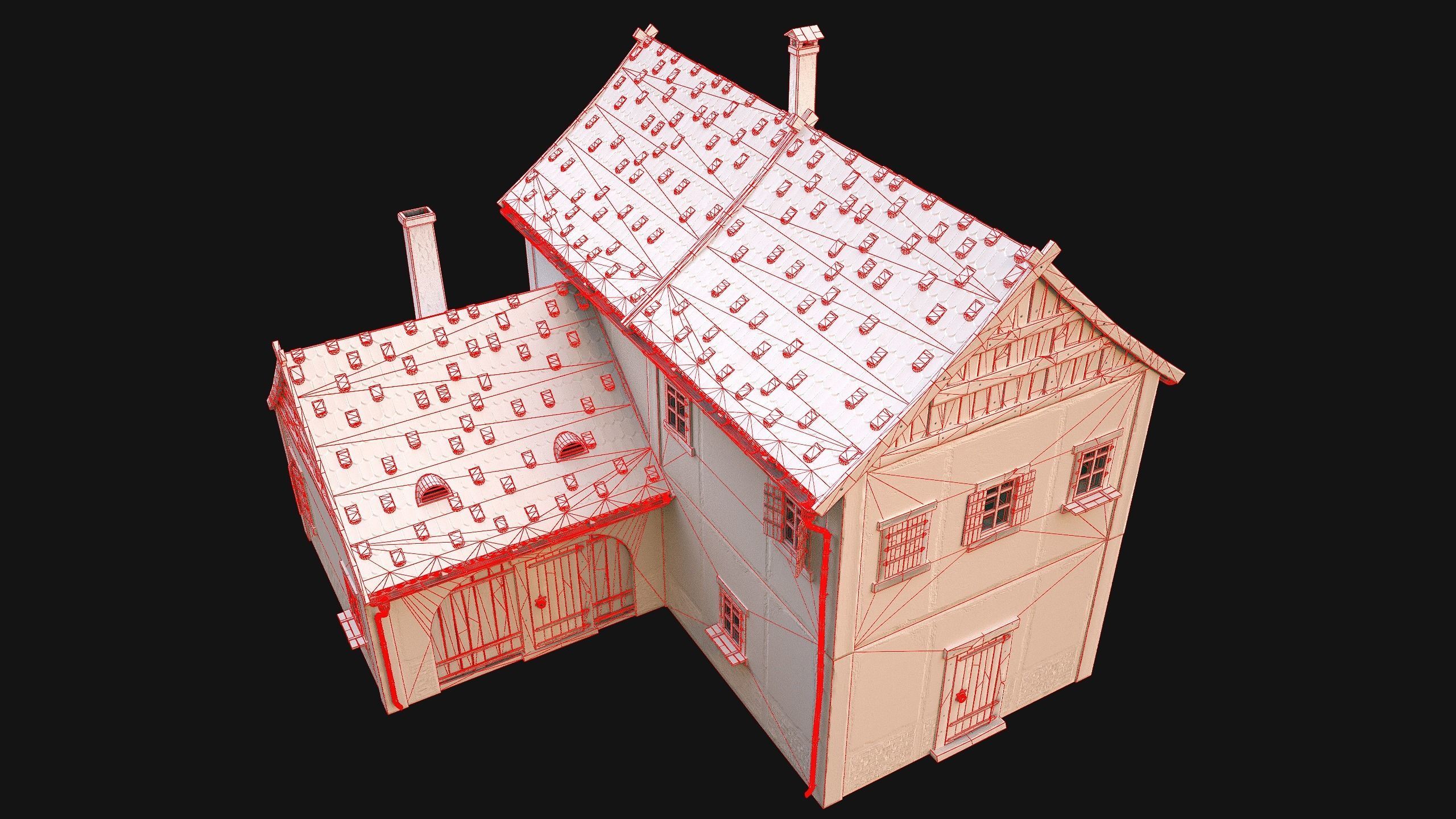 Medieval City Pack  10 Buildings  Low-poly 3D model_96