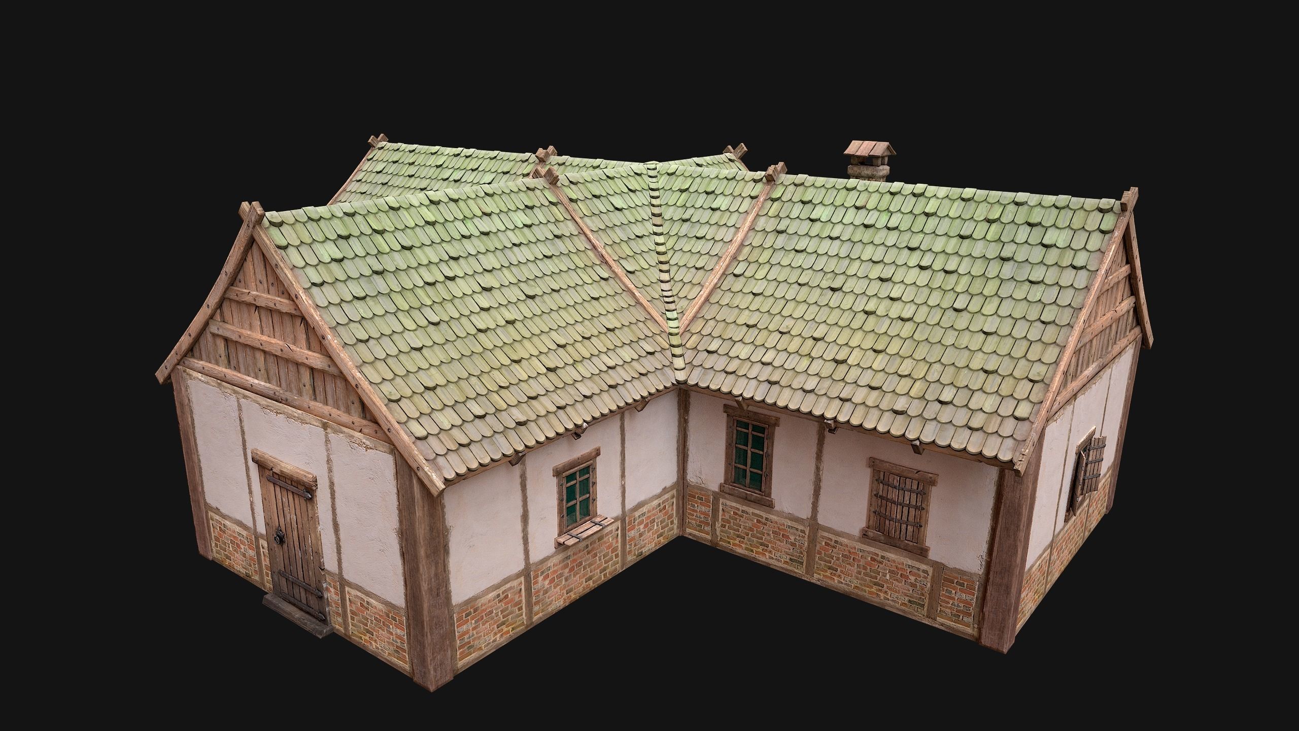 Medieval City Pack  10 Buildings  Low-poly 3D model_52