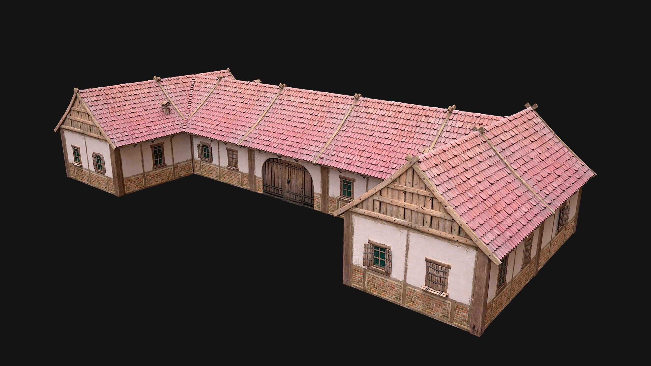 Medieval City Pack  10 Buildings  Low-poly 3D model_49
