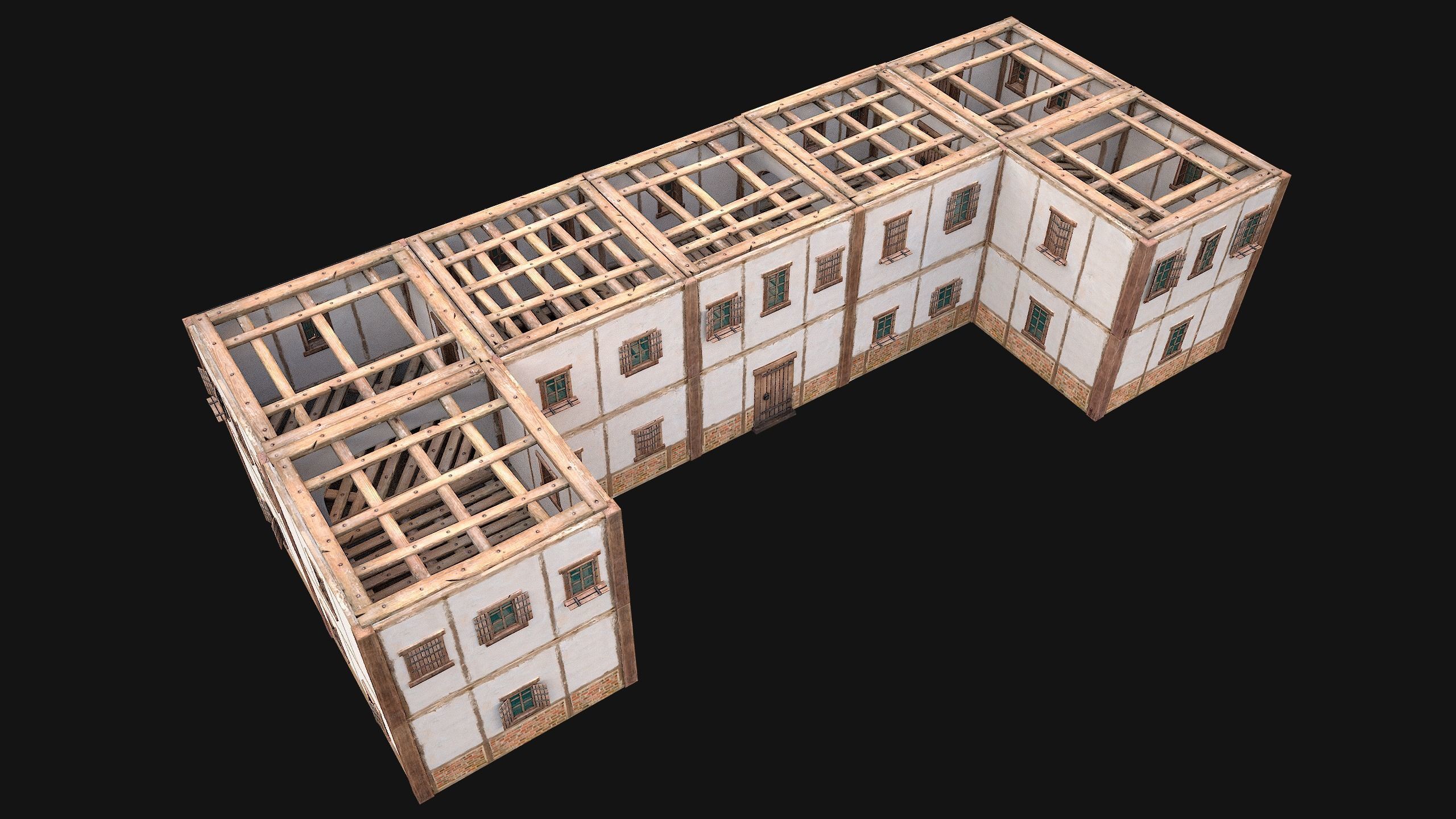 Medieval City Pack  10 Buildings  Low-poly 3D model_39