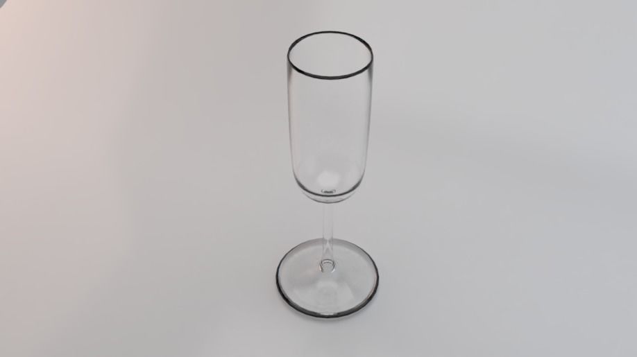 Glass 012 Low-poly 3D model_2