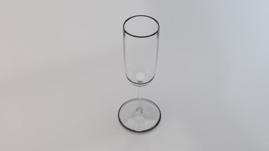 Glass 012 Low-poly 3D model_1
