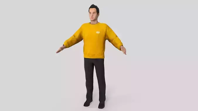 man Character Low-poly 3D model