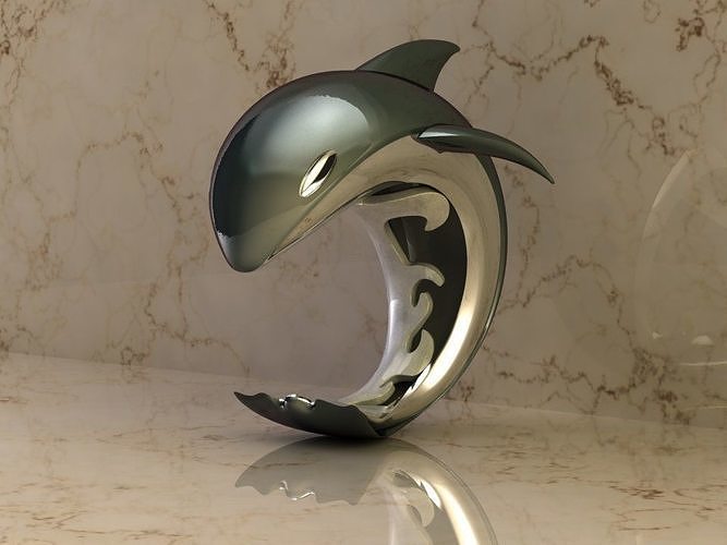 Killer Whale Ring - R190 3D print model