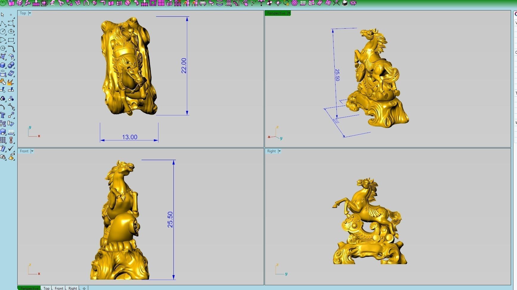 Horse Statue 3D print model