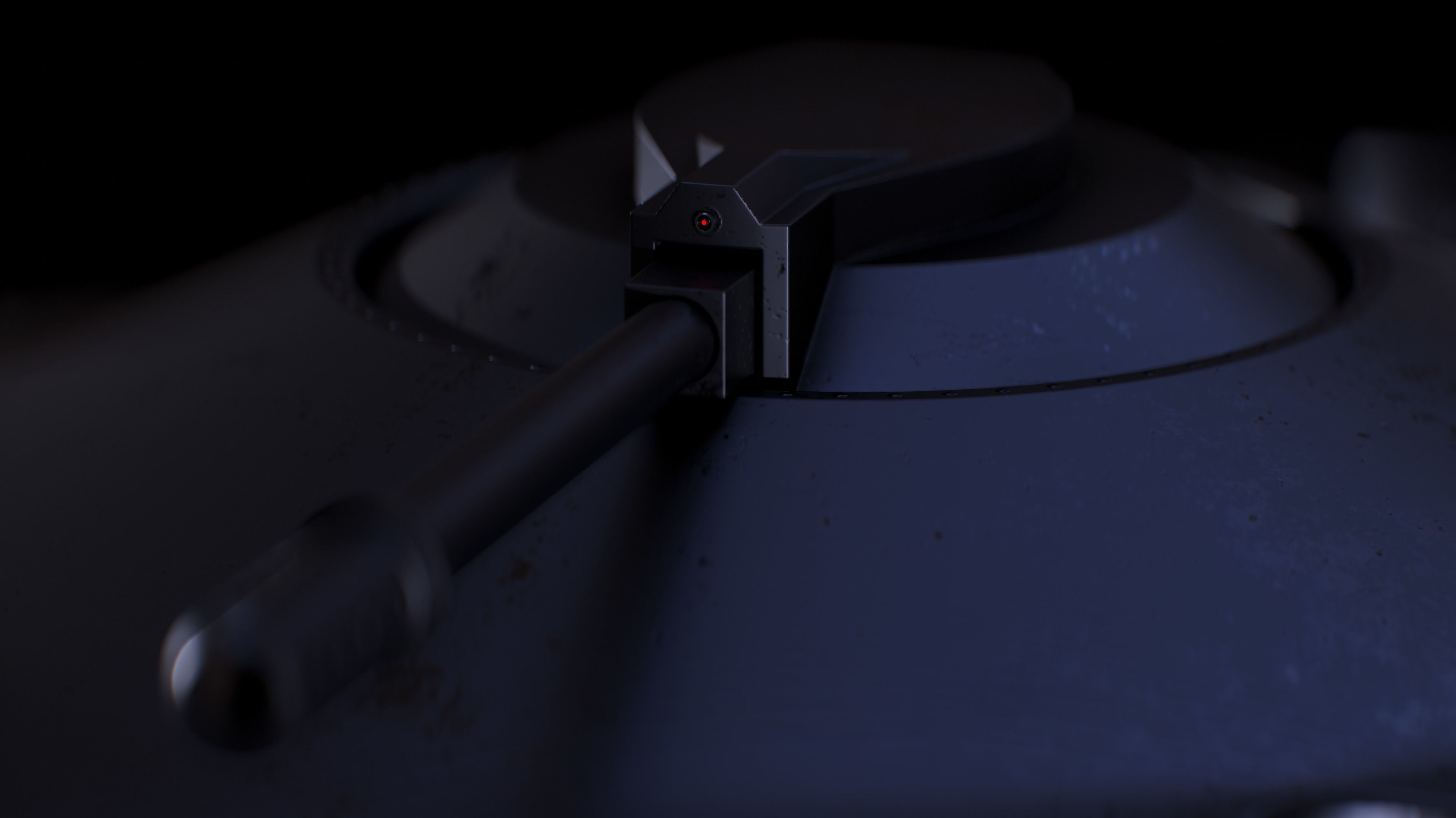 Sci-Fi Military Drone Low-poly 3D model_9