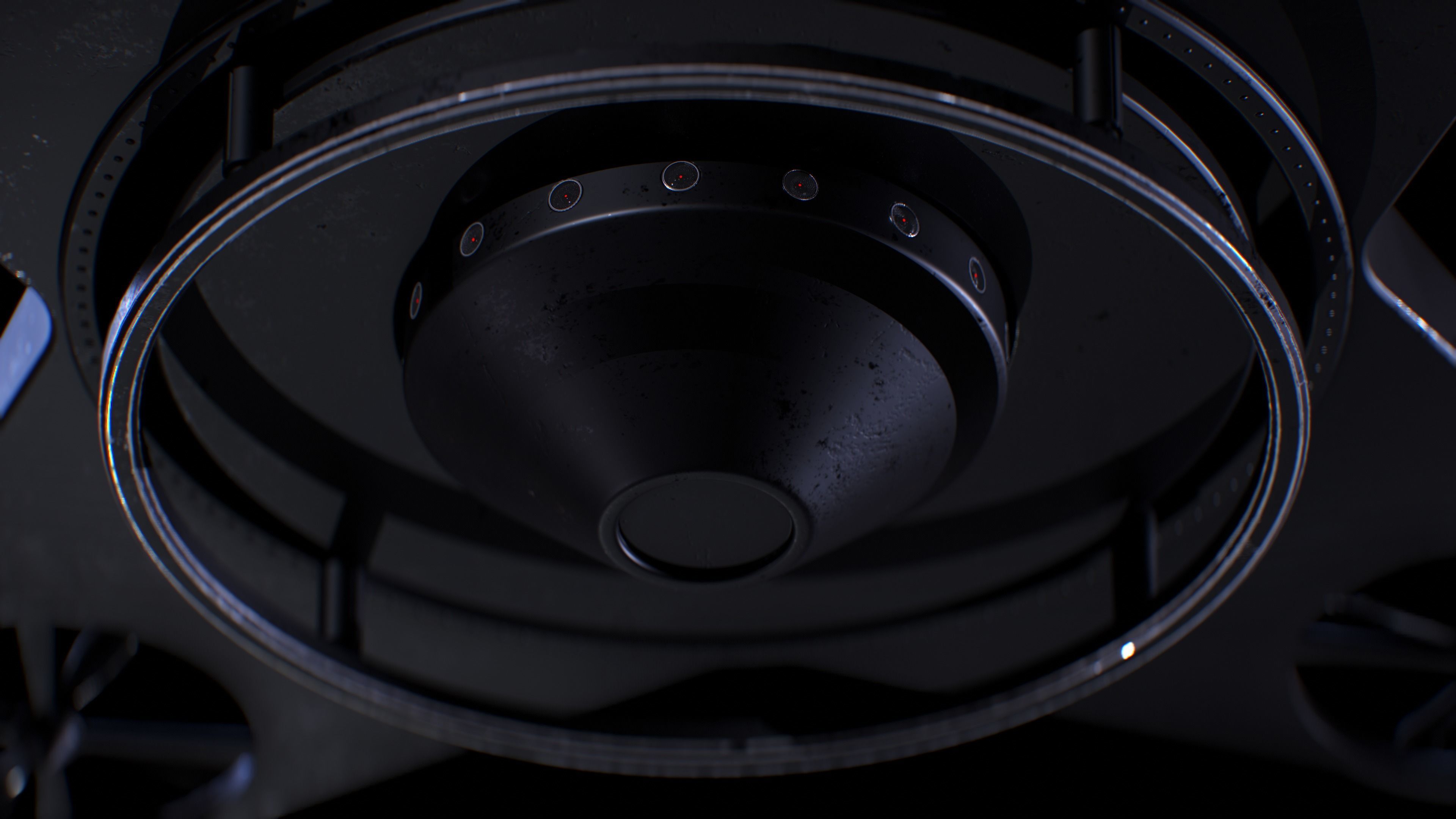 Sci-Fi Military Drone Low-poly 3D model_11