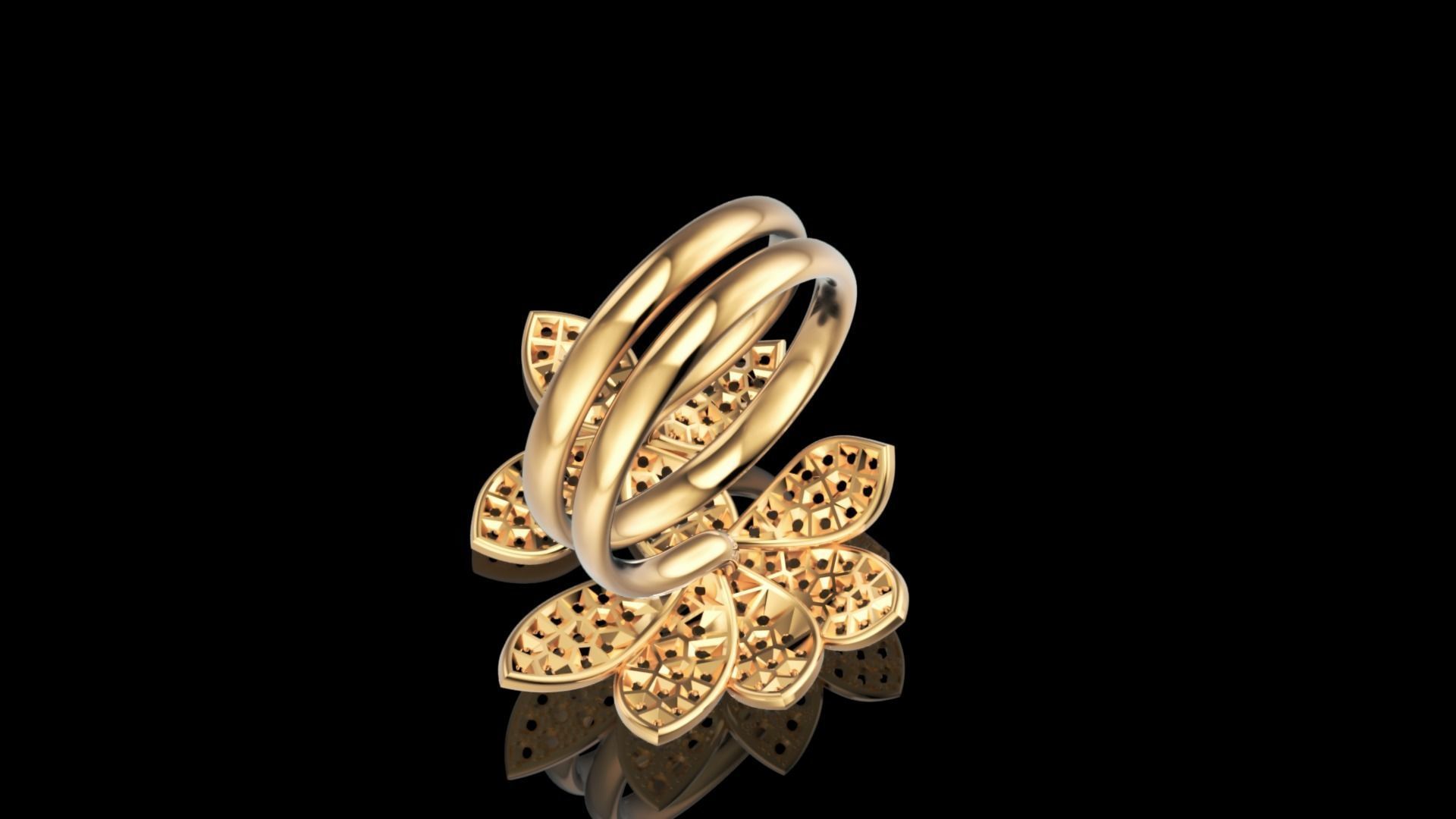 Pasquale Bruni ring and earring 3D print model_12