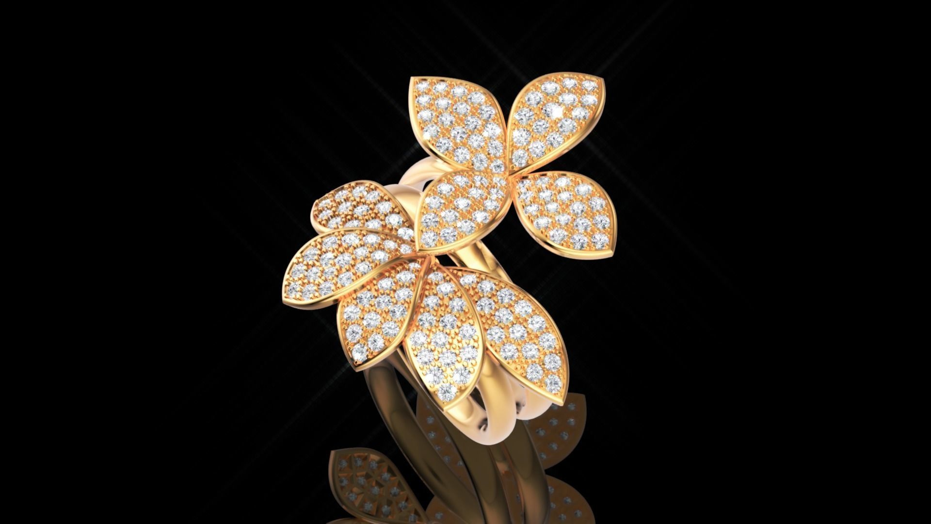 Pasquale Bruni ring and earring 3D print model_7