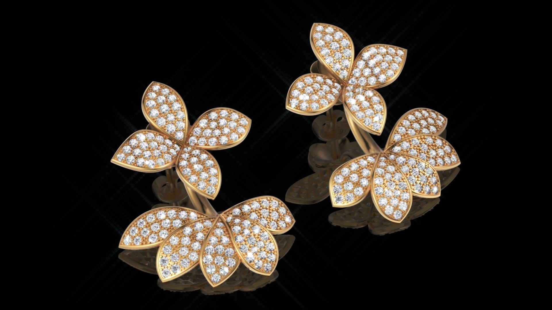 Pasquale Bruni ring and earring 3D print model_1