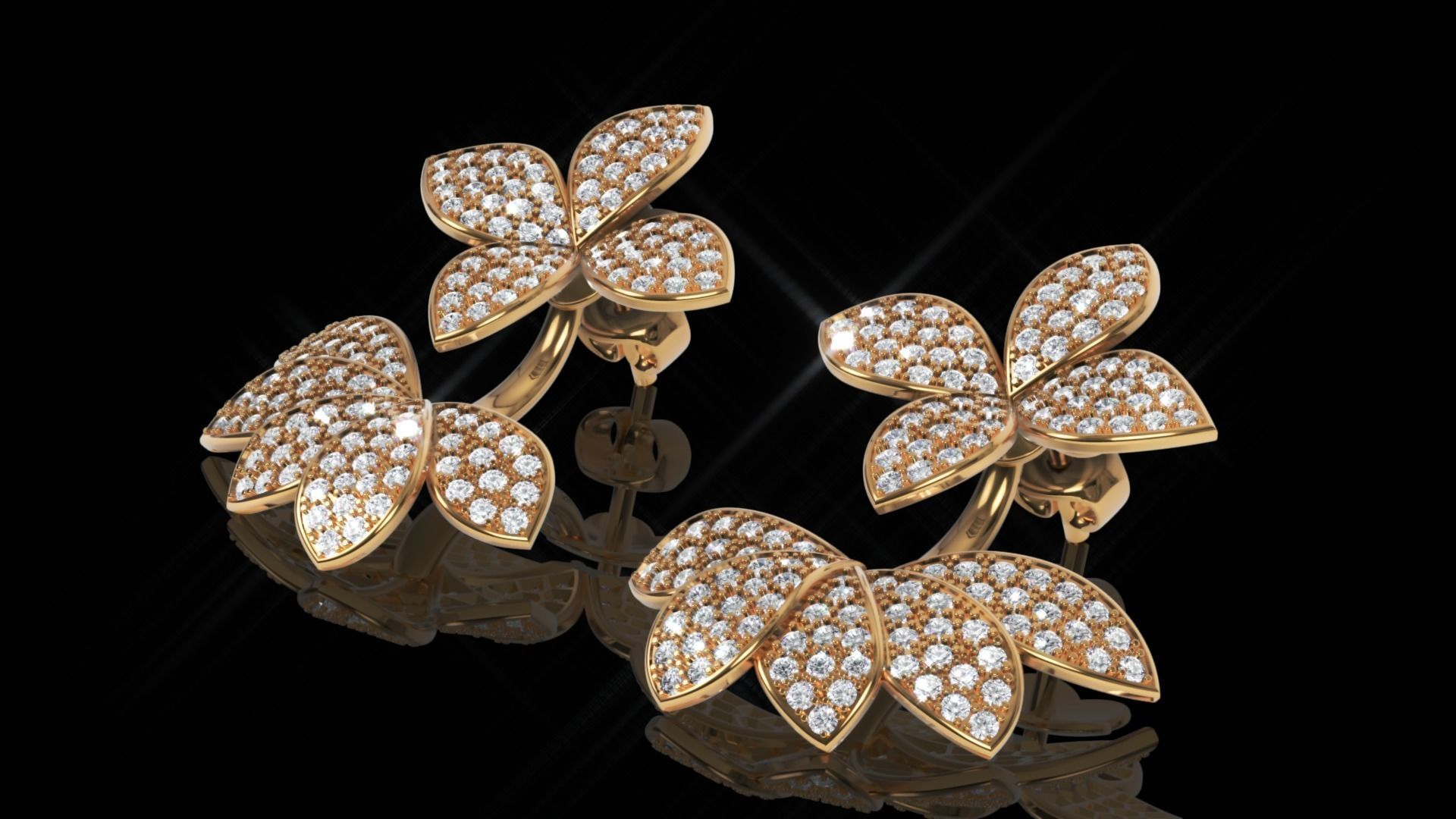 Pasquale Bruni ring and earring 3D print model_16