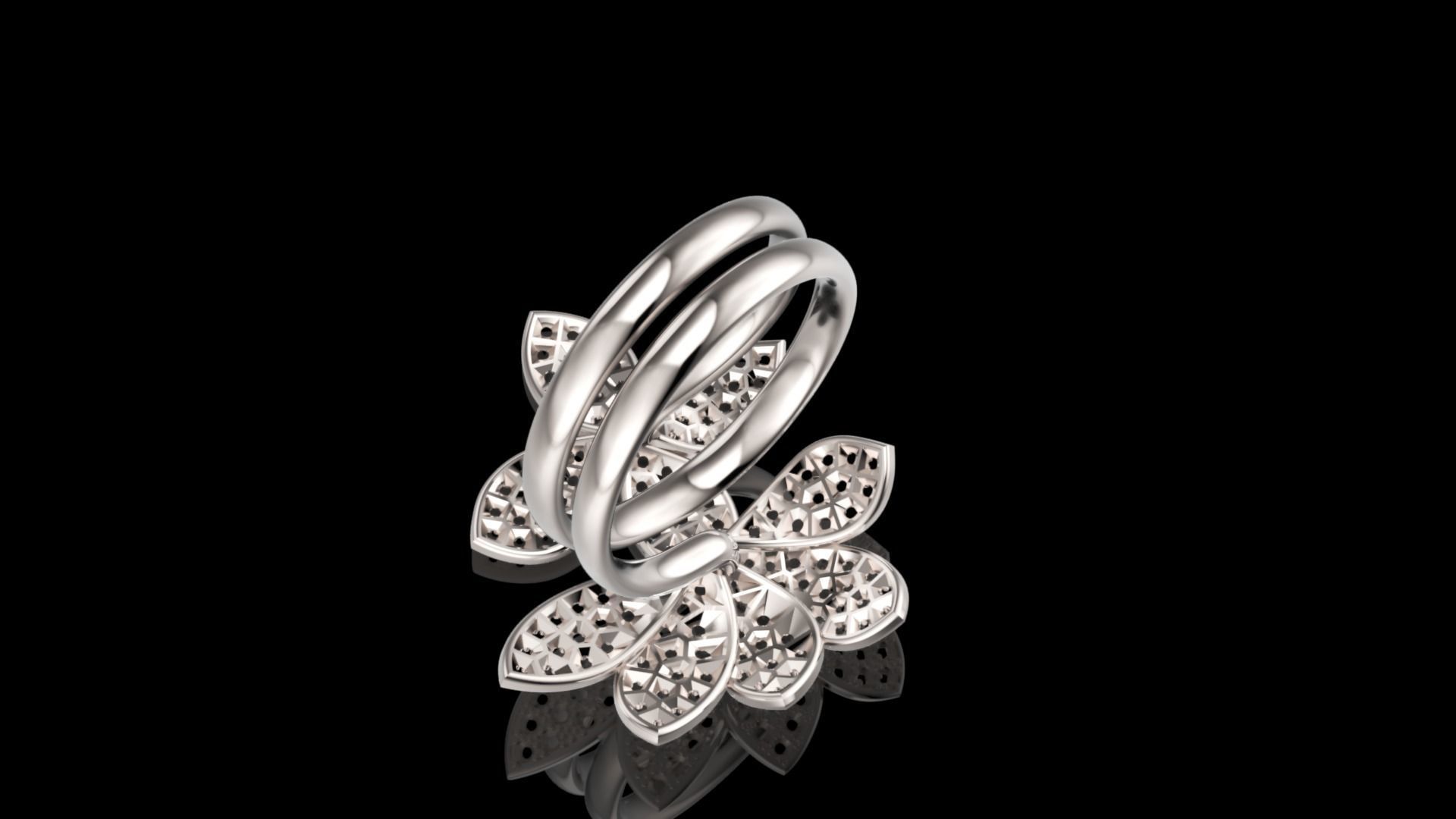 Pasquale Bruni ring and earring 3D print model_13