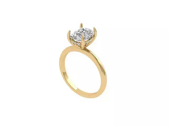 Cushion Solitaire Ring
